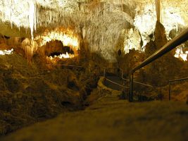 Photo of the inside of the cave in Carlsbad Caverns National Park