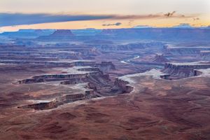 Photo overlooking the White Rim and Green River in Canyonlands National Park.