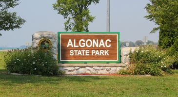 Entrance gate to Algonac state park